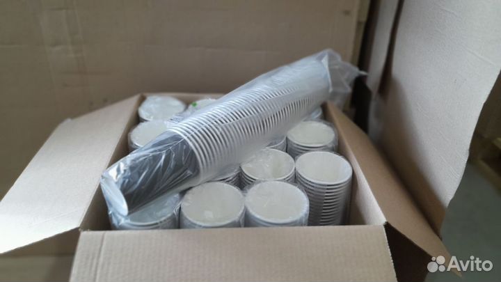 Стакан бумажный 350-400мл, черный, 50шт, 1-слой