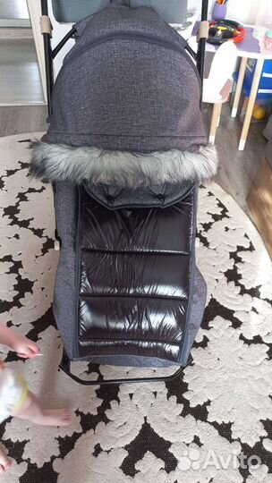 Детские санки коляска с колесами