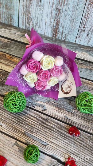 Шоколадные цветы из роз (букет)