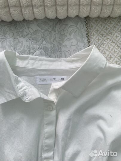Рубашка zara для девочки 140