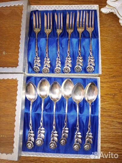 Набор десертных вилок и ложек. Германия. Винтаж