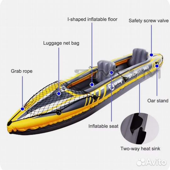 Байдарка каяк надувной