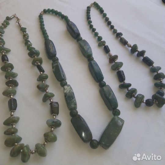 Бусы из СССР, бусы из нефрит