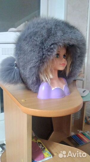 Женская шапка песец