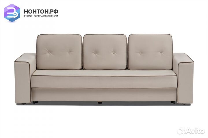 Диван еврокнижка Берген 3-х местный бежевый