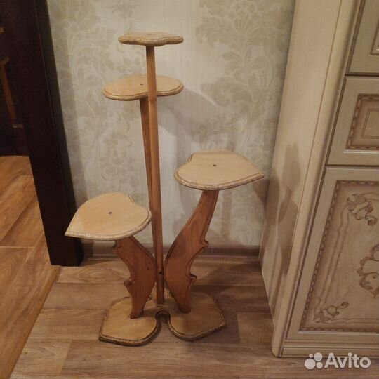 Подставка для цветов напольная деревянная