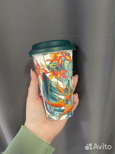 Термо кружка керамическая с крышкой Cozy Home