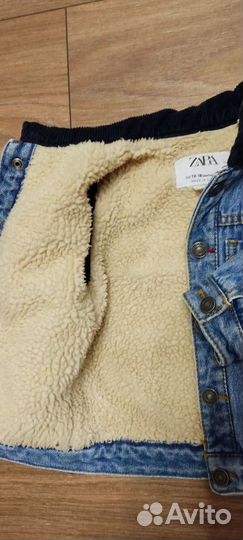 Джинсовая куртка zara для мальчика 86