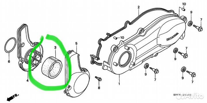 Фильтр вариатора Honda forza foresight MF04-MF07
