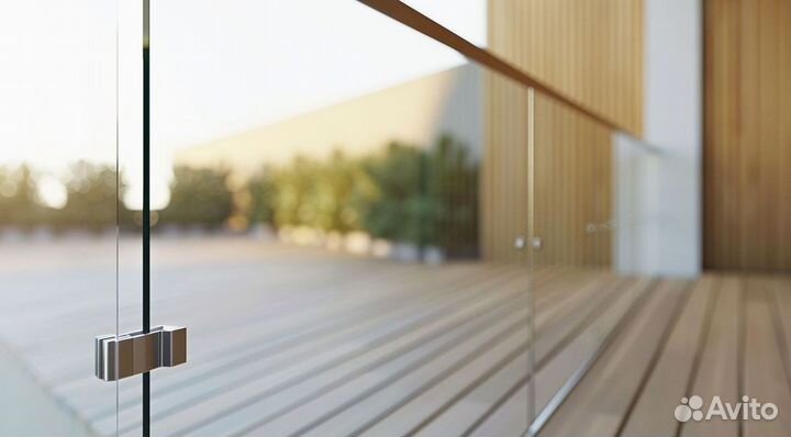 Стеклянные перила для лестниц