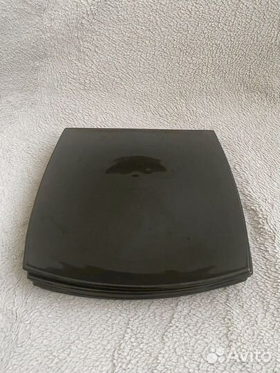 Тарелки квадратные черные 27 х 27 см, стекло