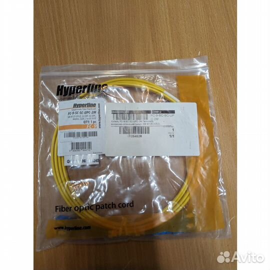 Оптический патч-корд Hyperline FC-9-SC-SC-UPC-2M
