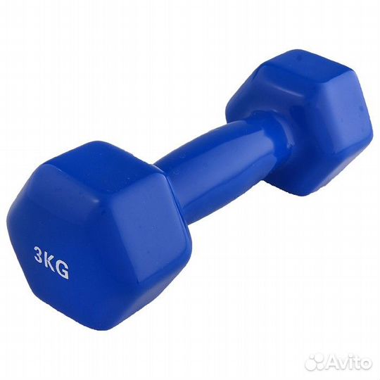 Гантели виниловые для фитнеса вес от 0,5 до 3 кг