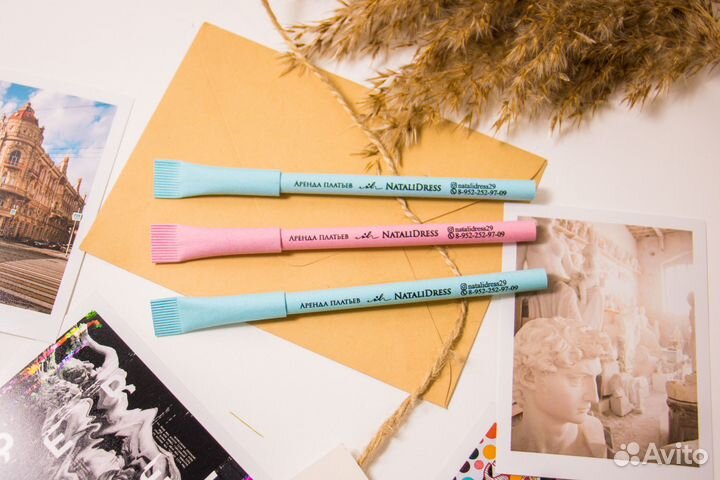 Ручки бумажные на заказ любая надпись