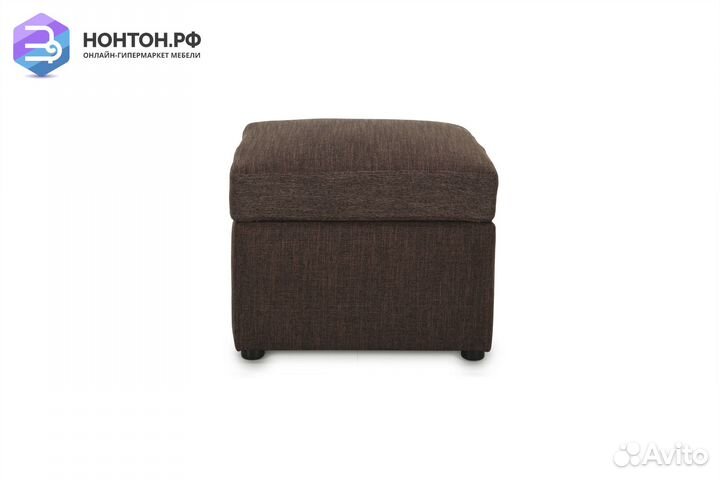 Пуф Квин рогожка коричневая