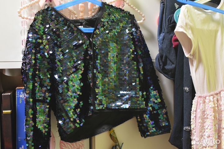 Школьный кардиган с пайетками H&M 122-128