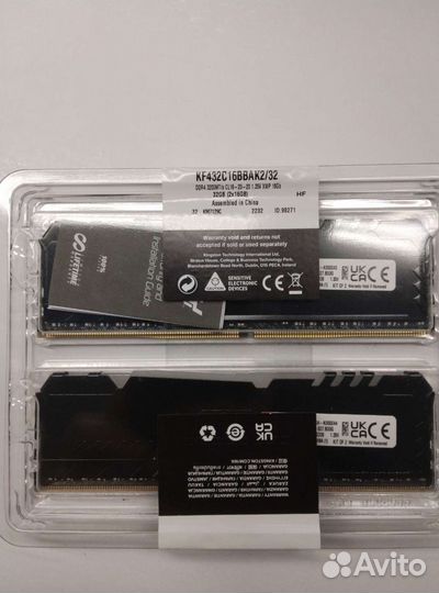 Память Kingston (KF432C16bbak2/32) DDR4 - 2x 16гб