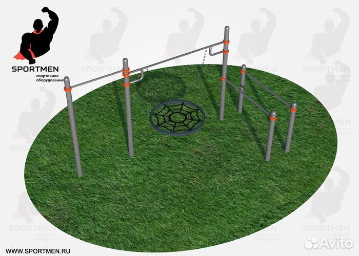 Турник, брусья, каркас для крепления качелей свс-8