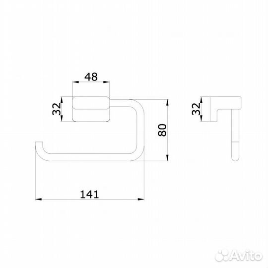 Держатель для туалетной бумаги без крышки Vieir V5209-C
