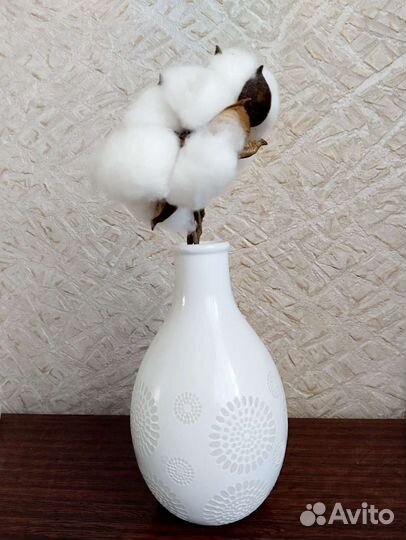 Ваза + искусственная ветка хлопка