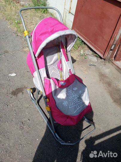 Детские санки коляска ника