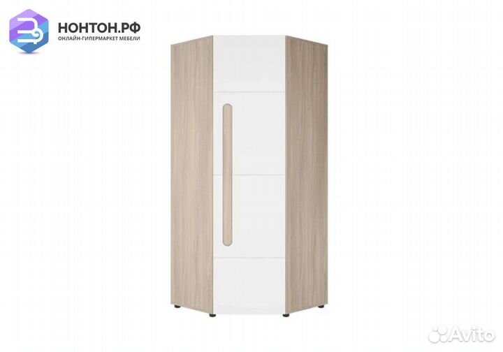 Шкаф угловой Палермо-3 ясень шимо светлый / белый