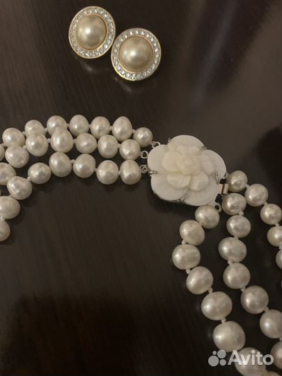 Бусы колье из жемчуга
