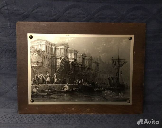 Картина-резьба по кости Франция, Китай