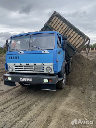 Камаз с прицепом грузоперевозки,пгс,песок,и т.д