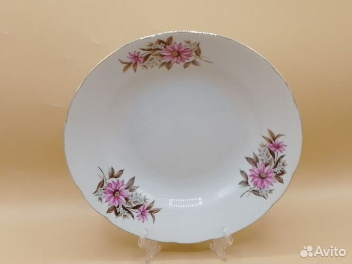 Тарелка глубокая 23см Цветы фарфор Yamatsu Япония