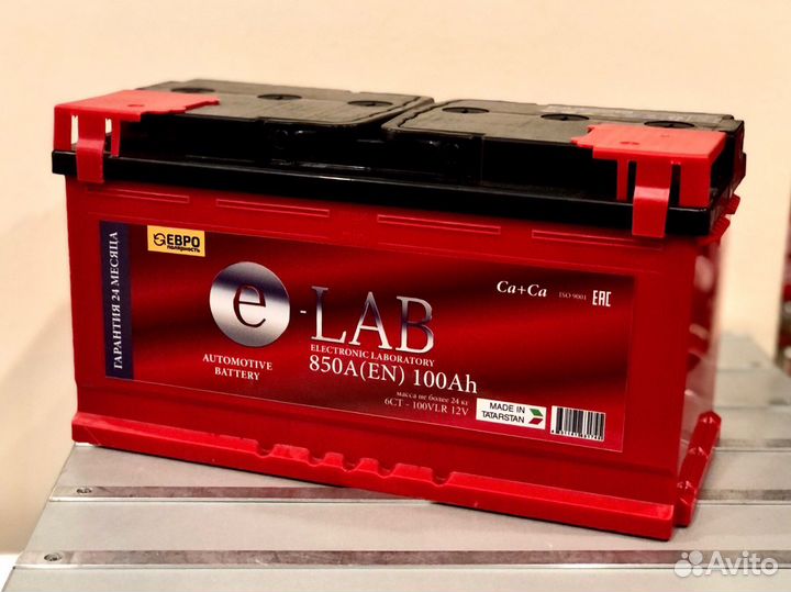 Аккумулятор E-lab 100 Ач обр. пол. (евро )
