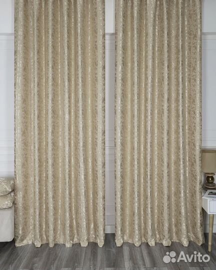 Шторы мрамор Версаль песочный