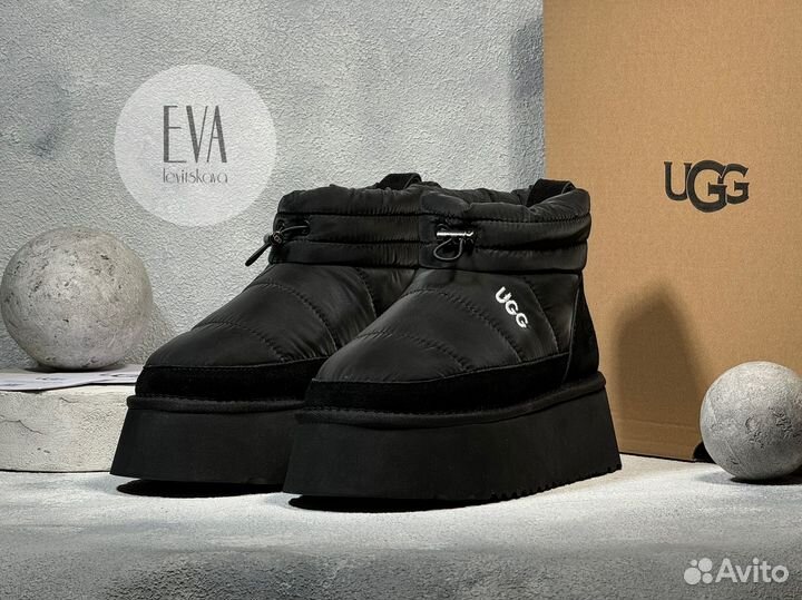 Платформа ugg женские UGG obba platform black