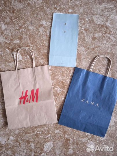 Крафтовые пакеты Zara и H&M