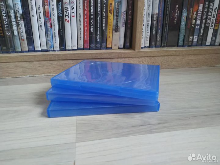 Синяя коробка для дисков PS4, PS5