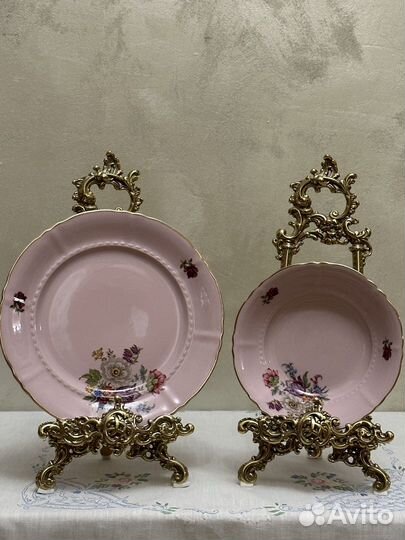 Розовый фарфор - тарелки
