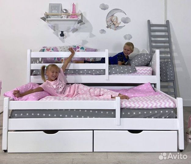 Детская выдвижная кровать