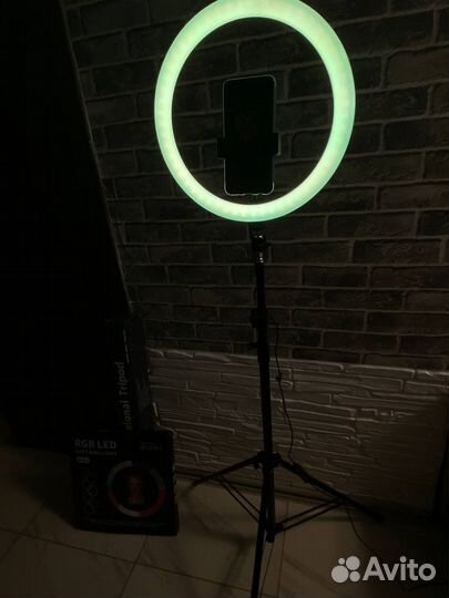 Кольцевая лампа 33 см RGB