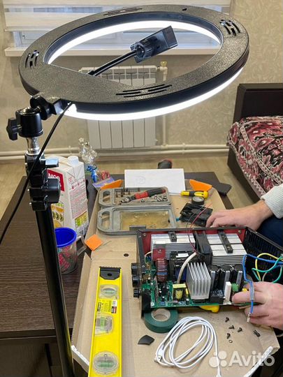 Кольцевая лампа 30см + штатив + блютуз пульт