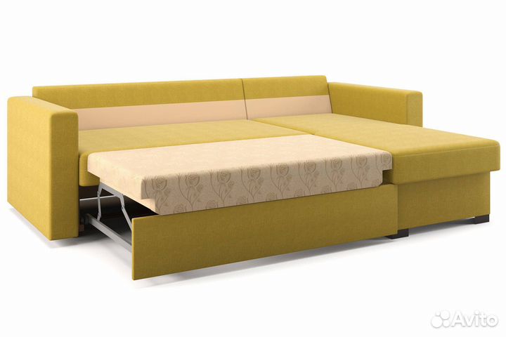 Диван угловой желтый