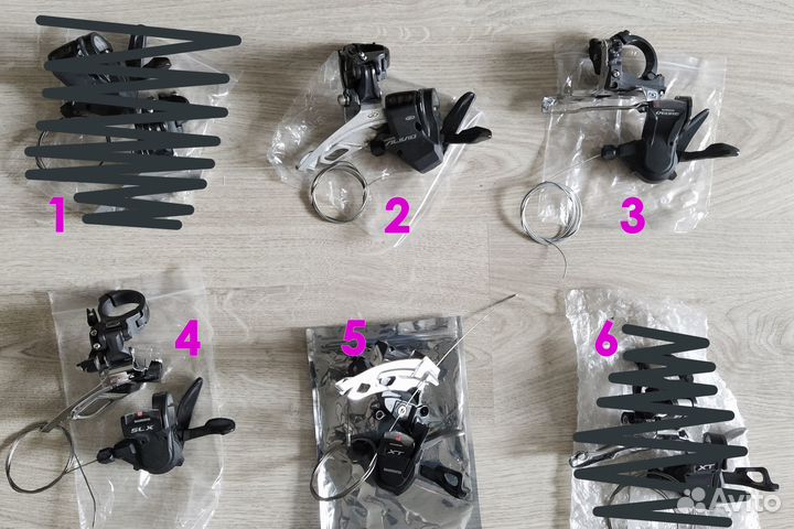 Переключатели + манетки Shimano (только перед)
