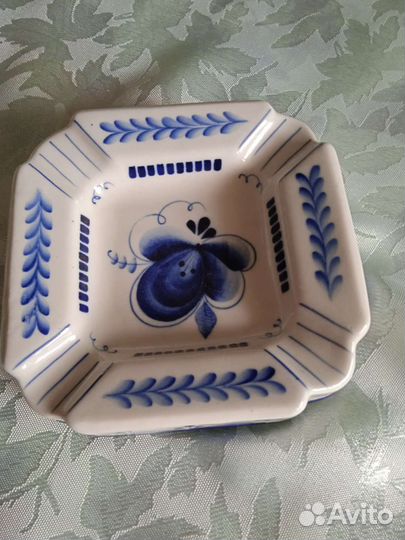 Пепельница Гжель