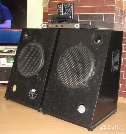 Колонки Pro 1200W PE-153 Усилитель Микшер Микрофон