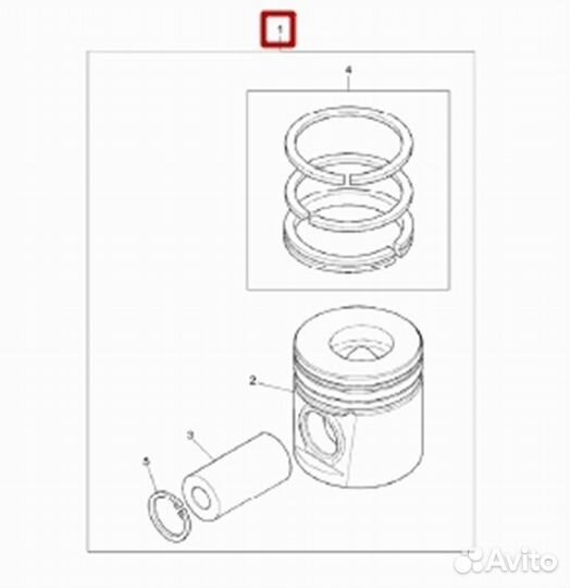 Поршень в сборе Perkins