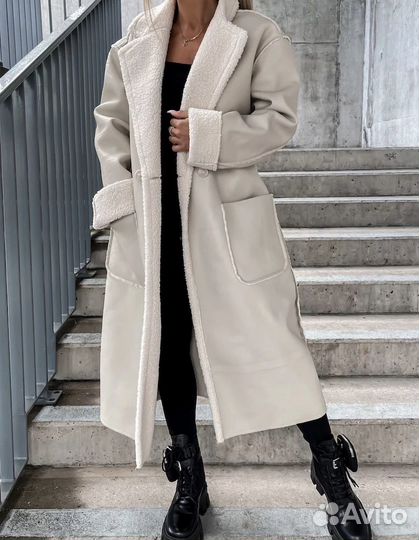 Дубленка женская длинная