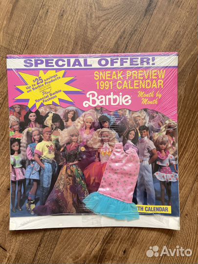 Календарь перекидной Barbie Барби 1991-1992 гг