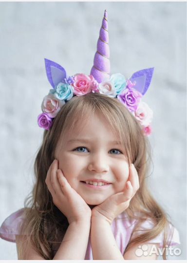 Ободок ушки единорог ручная работа