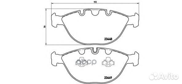 Колодки передние 34116761282 P06028 Brembo