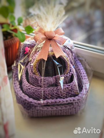 Корзинки интерьерные набор ручная работа