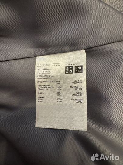 Пальто женское Uniqlo М кашемир шерсть